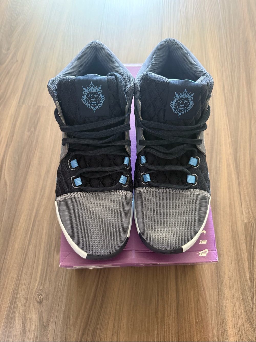 Nike LeBron Witness 8 VIII Grey Black Blue Men’s Basketball Sneakers Size 11.5